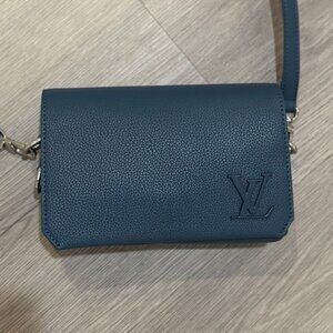Louis Vuitton Navy blue Aerogram Fast Line Wearable Wallet Bag